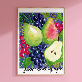 Pear Grape Kitchen Print, 6 of 10