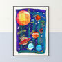 Space Planets Kids Print, thumbnail 1 of 9