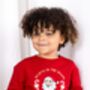 'Believe In The Magic' Vintage Santa Personalised Embroidered Christmas Sweatshirt Jumper, thumbnail 3 of 7