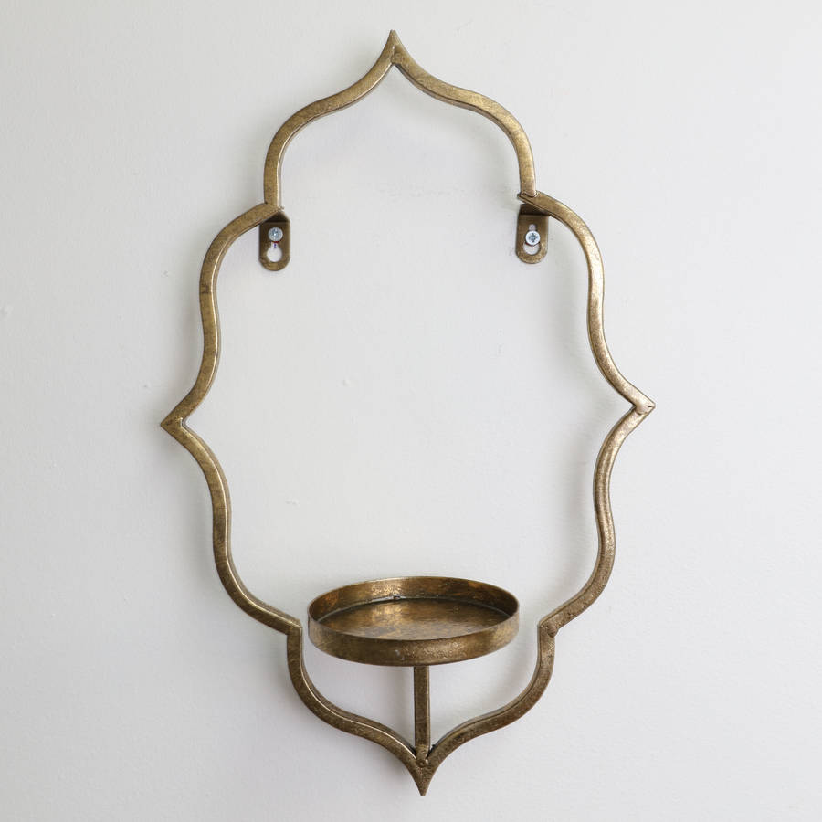 majestic gold wall candle holder sconce by dibor