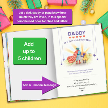 Personalised Daddy Hero Book 'My Daddy Is A… Superhero', 3 of 10