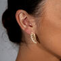 Angel Wing Studs In Gold Plated, thumbnail 2 of 4