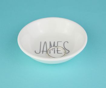 Personalised Or Dad Cufflinks And Ring Dish, 3 of 7