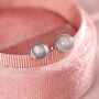 Sterling Silver Rose Quartz Crystal Stud Earrings, thumbnail 1 of 12