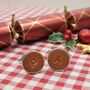 Men's Personalised Bonded Leather Cufflinks Christmas Gift For Him, thumbnail 1 of 12