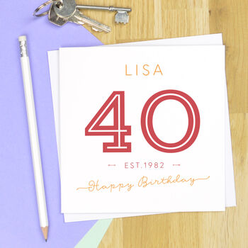 Established 40th Birthday Card, 2 of 3