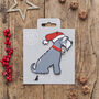 Christmas Schnauzer Dog Pin Badge, thumbnail 8 of 12