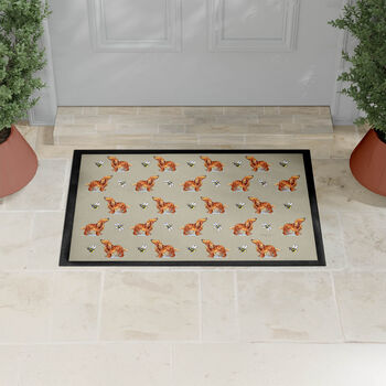 Cocker Spaniel Black Dog Pattern Door Mat, 2 of 3