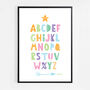 Alphabet Multi Scandi Nursery Print, thumbnail 3 of 5