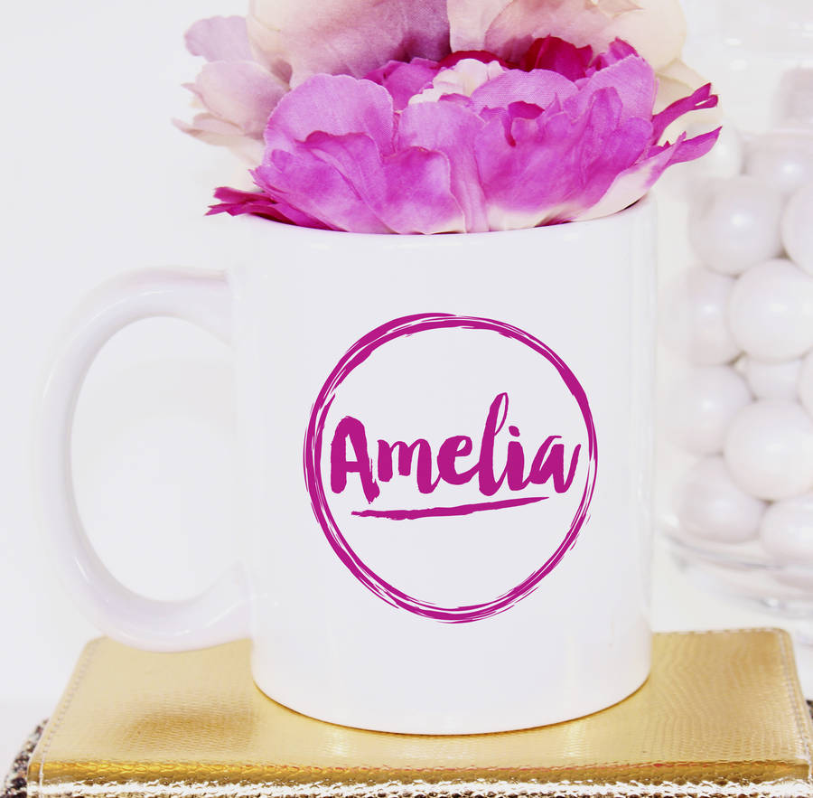 Personalised Brushstroke Name Mug By Chips Sprinkles Notonthehighstreet Com