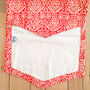 Bagru Block Printed Indian Table Runner, Red And White, thumbnail 6 of 11