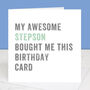 Personalised From Your Stepson Birthday Card, thumbnail 4 of 4