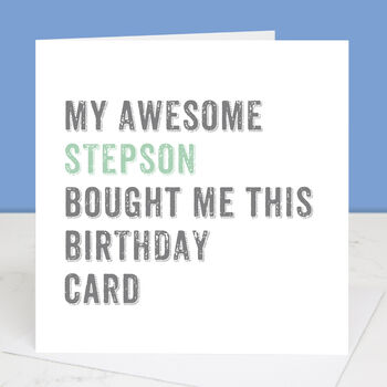 Personalised From Your Stepson Birthday Card, 4 of 4