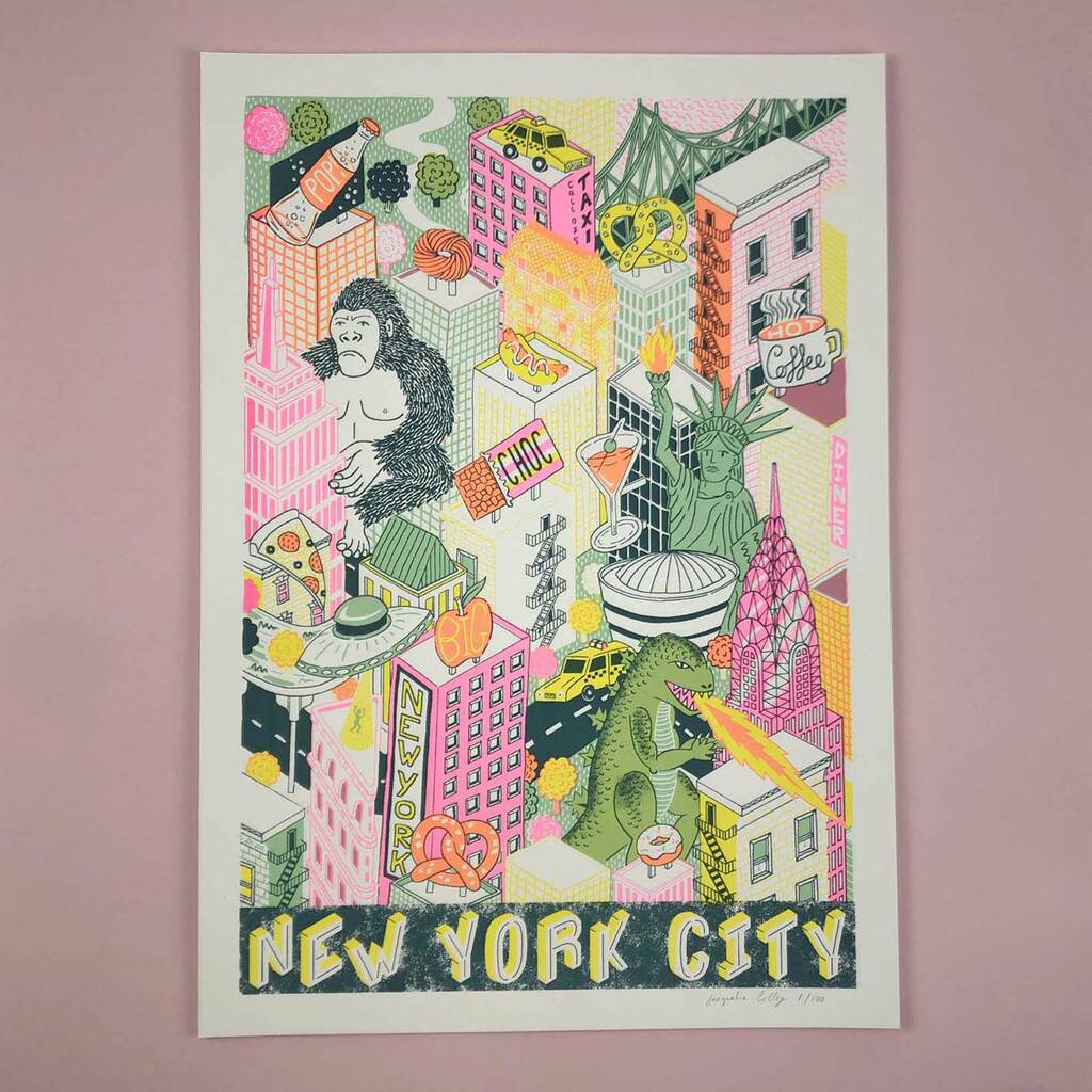A2 New York City Silk Screen Print By Jacqueline Colley