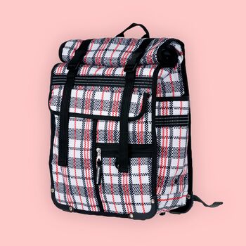 Tartan Eco Rolltop Backpack And Pannier, 2 of 6