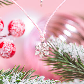 Pink Sparkly Snowflake Christmas Bracelet, 3 of 6