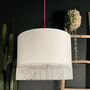White Leopard Print Silhouette Lampshade With Fringing, thumbnail 4 of 6