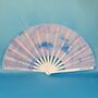 Marble Print Giant Bamboo Hand Clack Fan, thumbnail 1 of 2
