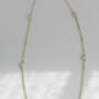 Princess Cut Diamond Station Necklace, thumbnail 2 of 5