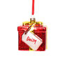 Personalised Present Glass Christmas Tree Decoration With Gift Box, thumbnail 2 of 3