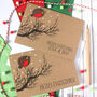 Personalised Merry Christmas Card With Robins, thumbnail 1 of 6