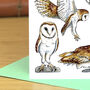 Barn Owls Watercolour Greeting Card, thumbnail 6 of 6