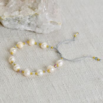 Amalfi Pearl Bracelet With Semi Precious Stones, 8 of 11