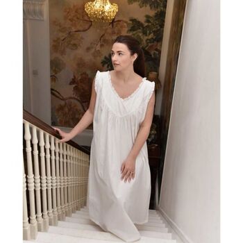 Ladies White Sleeveless Nightdress 'Abigail', 2 of 5