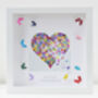 Framed Personalised Butterfly Heart Christening Gift, thumbnail 2 of 6