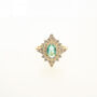 Florence Azure Stone Vintage Style Adjustable Ring, thumbnail 4 of 4