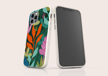 Tropical Leaves Biodegradable Phone Case, 3 of 8