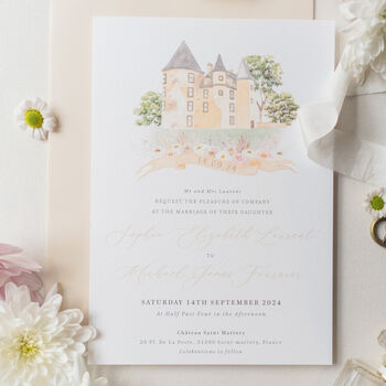 Chateau Wedding Invitation Set, 3 of 7