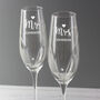 Personalised Mr And Mrs Swarovski Champagne Flutes, thumbnail 2 of 8