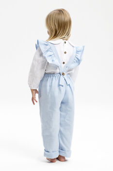 Florence Linen Dungarees, 6 of 12