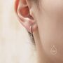 Tiny Cz Starburst Huggie Hoop Earrings Sterling Silver, thumbnail 4 of 11