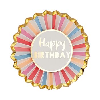 Pastel Happy Birthday Pin Badge, 4 of 4