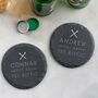 Personalised 'Tee Riffic' Golf Pun Slate Coaster, thumbnail 8 of 10