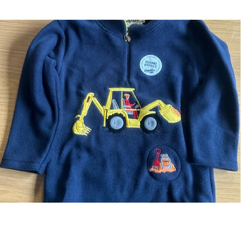 Digger Embroidered Fleece With Sound Effect, 2 of 6