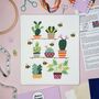 Cacti Cross Stitch Kit, thumbnail 1 of 8