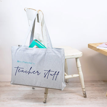 Personalised Recycled Teacher Tote Bag, 2 of 5