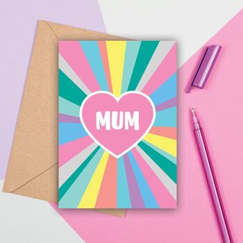 Large Size Mum Love Heart Card, 2 of 2