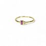 Ruby Cz Rings, Rose Or Gold Vermeil 925 Silver, thumbnail 4 of 11
