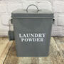 Laundry Powder Storage Tin In French Grey, thumbnail 3 of 6