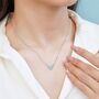 Sterling Silver Tiny Opal Trio Pendant Necklace, thumbnail 4 of 12