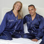 Personalised Navy Satin Family Set Pyjamas, thumbnail 7 of 11