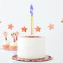 Rose Gold Blue Flame Cake Fountains Three Pack, thumbnail 1 of 3