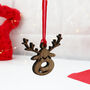 Cute Wooden Reindeer Ornament, thumbnail 9 of 12