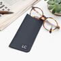 Personalised Luxury Leather Initial Patch Glasses Case, thumbnail 1 of 7