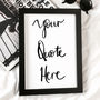 Personalised Bespoke Hand Calligraphy Print Unframed, thumbnail 1 of 10