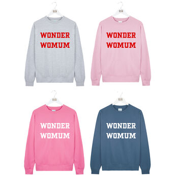'Wonder Womum' Wonder Woman Mum Sweatshirt Jumper, 3 of 7